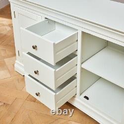 Wilmslow White Painted Large 3 Drawer 2 Door Sideboard Bedroom WLM26