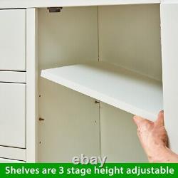 Wilmslow White Painted Large 3 Drawer 2 Door Sideboard Bedroom WLM26