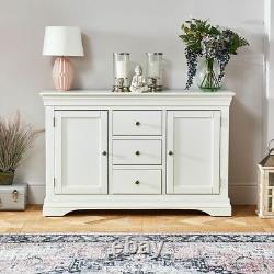 Wilmslow White Painted Large 3 Drawer 2 Door Sideboard WLM26