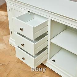 Wilmslow White Painted Large 3 Drawer 2 Door Sideboard WLM26