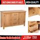 Wood Sideboard Large Storage with 3 Drawers and 2 Door Cupboards Cabinet handles