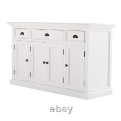 Wooden Large Sideboard Buffet Table White With 4 Doors 3 Drawers Halifaxrrp£899