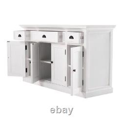 Wooden Large Sideboard Buffet Table White With 4 Doors 3 Drawers Halifaxrrp£899